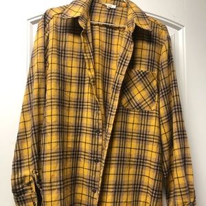 Mustard flannel shirt, worn once! Size medium.
